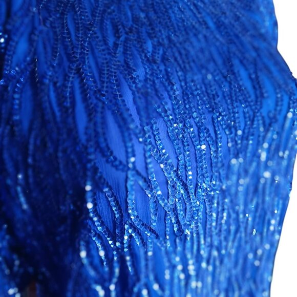 Vintage XL Sequin Blouse NEW NWT Beaded Padded Laurence Kazar Silk 1990's - Picture 3 of 8